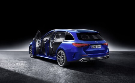 2022 Mercedes-Benz C-Class Wagon T-Model (Color: Spectral Blue) Rear Three-Quarter Wallpapers 450x275 (40)