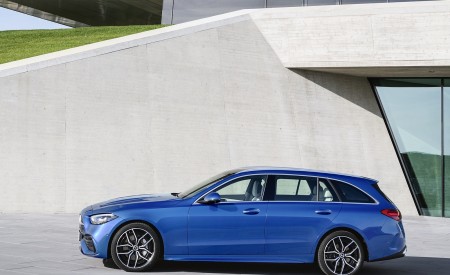 2022 Mercedes-Benz C-Class Wagon T-Model (Color: Spectral Blue) Side Wallpapers 450x275 (29)