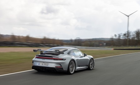 2022 Porsche 911 GT3 (Color: Dolomite Silver Metallic) Rear Three-Quarter Wallpapers 450x275 (216)