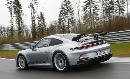 2022 Porsche 911 GT3 (Color: Dolomite Silver Metallic) Rear Three-Quarter Wallpapers 450x275 (188)