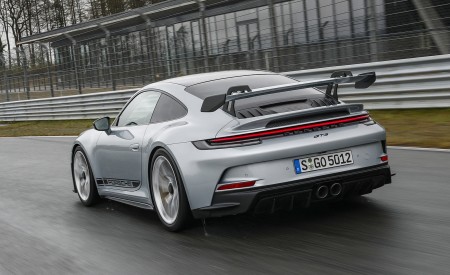 2022 Porsche 911 GT3 (Color: Dolomite Silver Metallic) Rear Three-Quarter Wallpapers 450x275 (192)