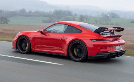 2022 Porsche 911 GT3 (Color: Guards Red) Rear Three-Quarter Wallpapers 450x275 (28)