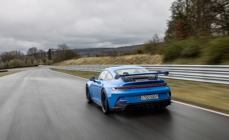 2022 Porsche 911 GT3 (Color: Shark Blue) Rear Three-Quarter Wallpapers 450x275 (104)