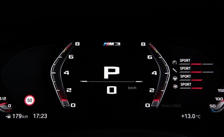 2021 BMW M3 Competition Sedan (Color: Frozen Portimao Blue Metallic) Digital Instrument Cluster Wallpapers 450x275 (99)