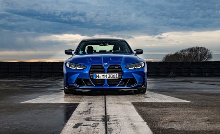 2021 BMW M3 Competition Sedan (Color: Frozen Portimao Blue Metallic) Front Wallpapers 450x275 (69)