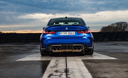 2021 BMW M3 Competition Sedan (Color: Frozen Portimao Blue Metallic) Rear Wallpapers 450x275 (73)
