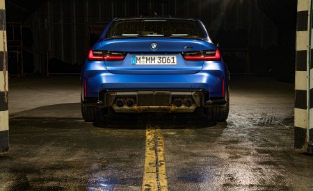 2021 BMW M3 Competition Sedan (Color: Frozen Portimao Blue Metallic) Rear Wallpapers 450x275 (84)