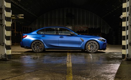 2021 BMW M3 Competition Sedan (Color: Frozen Portimao Blue Metallic) Side Wallpapers 450x275 (85)