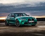 2021 BMW M3 Competition Sedan (Color: Isle of Men Green) Front Three-Quarter Wallpapers 150x120