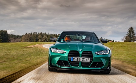 2021 BMW M3 Competition Sedan (Color: Isle of Men Green) Front Wallpapers 450x275 (129)