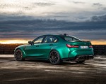 2021 BMW M3 Competition Sedan (Color: Isle of Men Green) Rear Three-Quarter Wallpapers 150x120