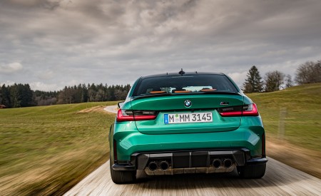 2021 BMW M3 Competition Sedan (Color: Isle of Men Green) Rear Wallpapers 450x275 (132)