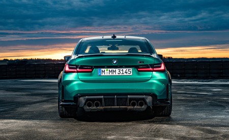 2021 BMW M3 Competition Sedan (Color: Isle of Men Green) Rear Wallpapers 450x275 (149)