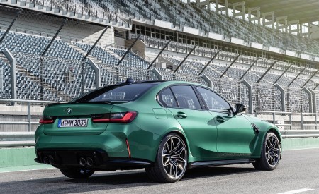2021 BMW M3 Sedan Rear Three-Quarter Wallpapers  450x275 (200)