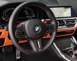 2021 BMW M4 Competition Coupe (Color: Portimao Blue) Interior Steering Wheel Wallpapers 150x120