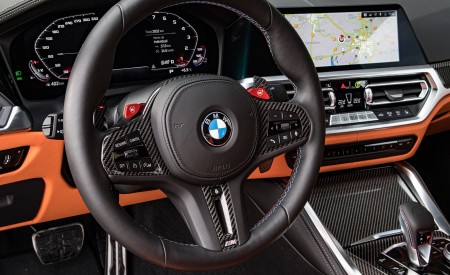 2021 BMW M4 Competition Coupe (Color: Portimao Blue) Interior Steering Wheel Wallpapers 450x275 (73)
