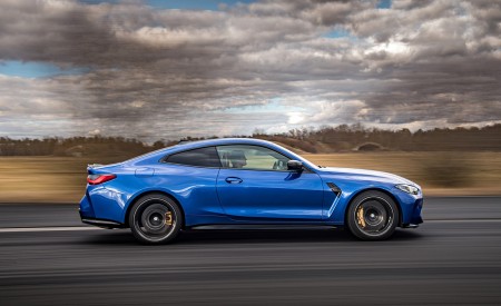 2021 BMW M4 Competition Coupe (Color: Portimao Blue) Side Wallpapers 450x275 (37)