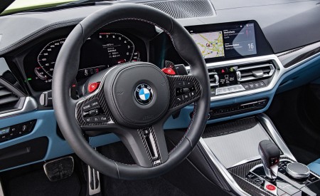 2021 BMW M4 Competition Coupe (Color: Sao Paulo Yellow) Interior Steering Wheel Wallpapers 450x275 (114)