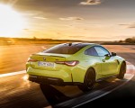 2021 BMW M4 Competition Coupe (Color: Sao Paulo Yellow) Rear Three-Quarter Wallpapers 150x120