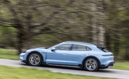 2021 Porsche Taycan 4S Cross Turismo (Color: Frozen Blue Metallic) Side Wallpapers 450x275 (53)