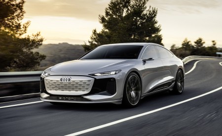 2021 Audi A6 e-tron Concept (Color: Helio Silver) Front Three-Quarter Wallpapers  450x275 (2)