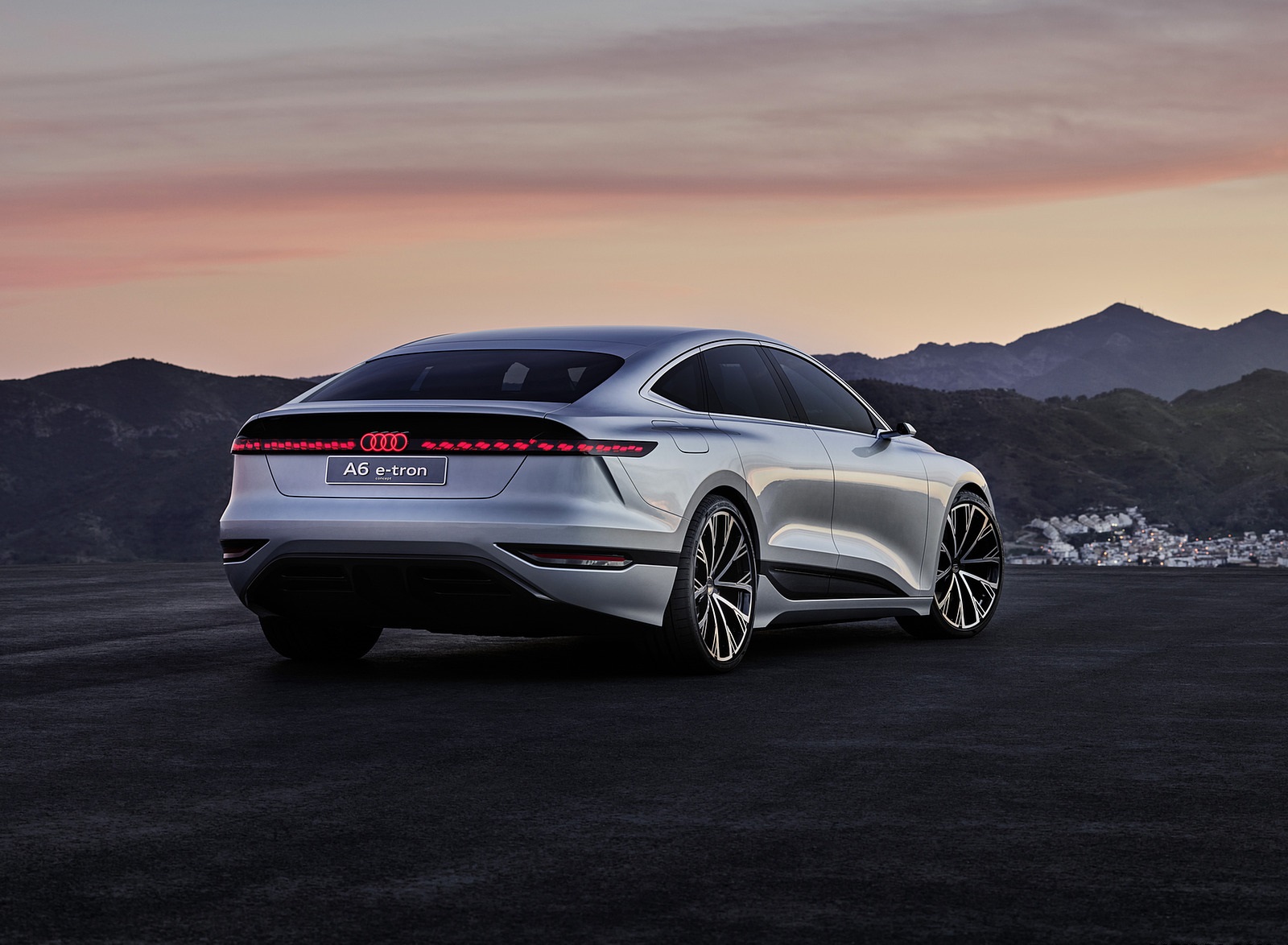 2021 Audi A6 e-tron Concept (Color: Helio Silver) Rear Three-Quarter Wallpapers  (9)