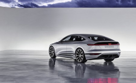 2021 Audi A6 e-tron Concept (Color: Helio Silver) Rear Three-Quarter Wallpapers  450x275 (31)