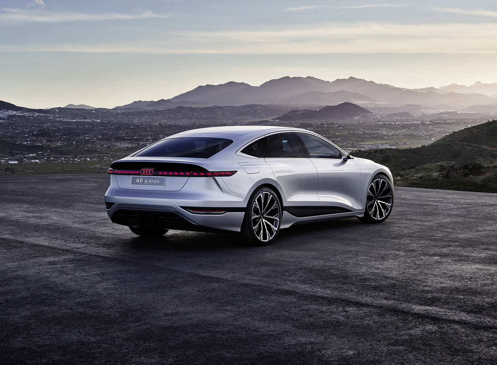 2021 Audi A6 e-tron Concept (Color: Helio Silver) Rear Three-Quarter Wallpapers  (10)
