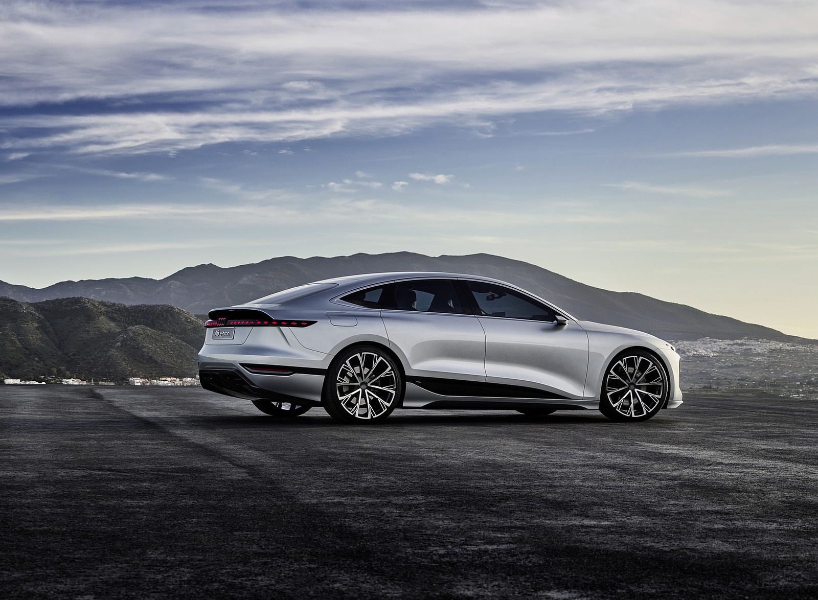 2021 Audi A6 e-tron Concept (Color: Helio Silver) Rear Three-Quarter Wallpapers  (11)