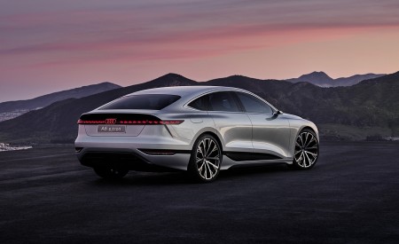 2021 Audi A6 e-tron Concept (Color: Helio Silver) Rear Three-Quarter Wallpapers 450x275 (12)