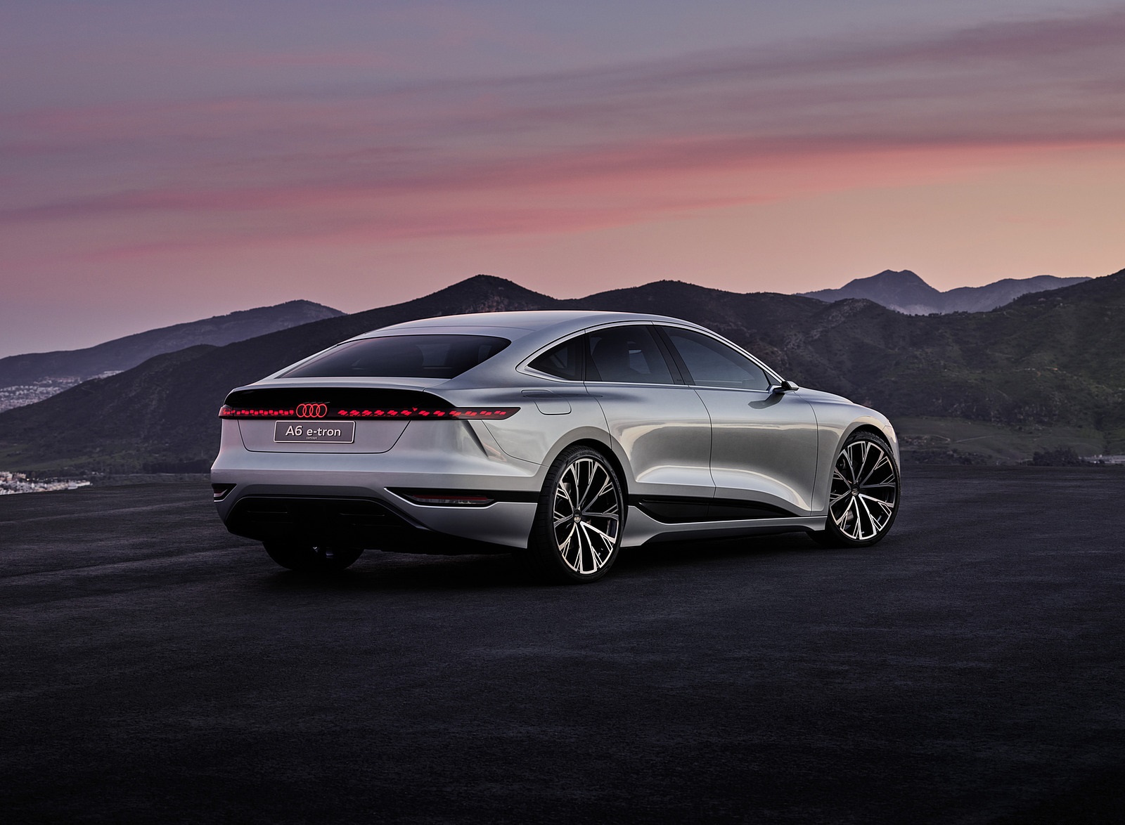 2021 Audi A6 e-tron Concept (Color: Helio Silver) Rear Three-Quarter Wallpapers (12)