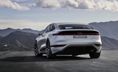 2021 Audi A6 e-tron Concept (Color: Helio Silver) Rear Wallpapers 450x275 (13)