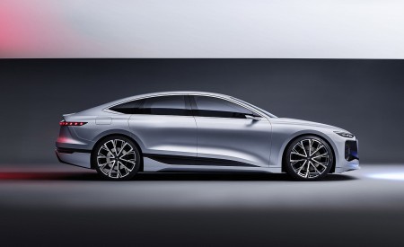 2021 Audi A6 e-tron Concept (Color: Helio Silver) Side Wallpapers 450x275 (43)