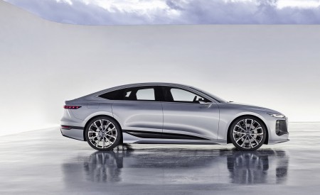 2021 Audi A6 e-tron Concept (Color: Helio Silver) Side Wallpapers 450x275 (32)