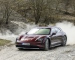 2021 Porsche Taycan 4 Cross Turismo (Color: Cherry Metallic) Front Three-Quarter Wallpapers 150x120