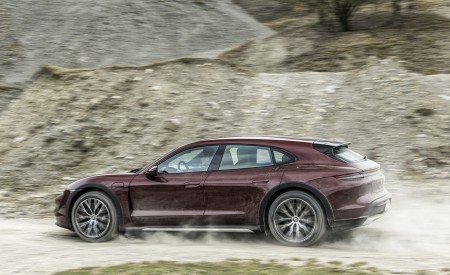 2021 Porsche Taycan 4 Cross Turismo (Color: Cherry Metallic) Side Wallpapers 450x275 (155)