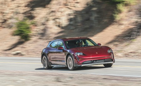 2021 Porsche Taycan 4 Cross Turismo (Color: Cherry Red) Front Three-Quarter Wallpapers 450x275 (17)