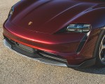 2021 Porsche Taycan 4 Cross Turismo (Color: Cherry Red) Headlight Wallpapers 150x120