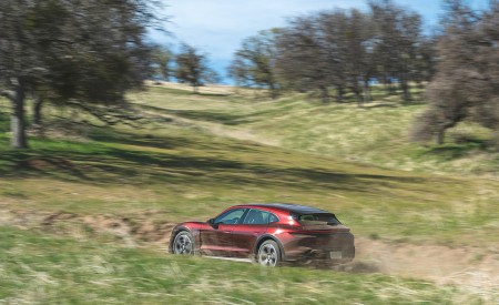 2021 Porsche Taycan 4 Cross Turismo (Color: Cherry Red) Rear Three-Quarter Wallpapers 450x275 (27)