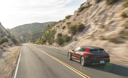 2021 Porsche Taycan 4 Cross Turismo (Color: Cherry Red) Rear Three-Quarter Wallpapers 450x275 (9)