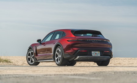 2021 Porsche Taycan 4 Cross Turismo (Color: Cherry Red) Rear Three-Quarter Wallpapers 450x275 (64)