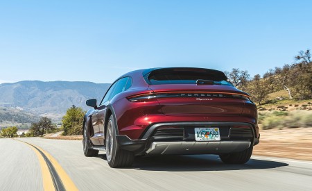 2021 Porsche Taycan 4 Cross Turismo (Color: Cherry Red) Rear Wallpapers 450x275 (16)