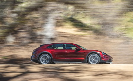 2021 Porsche Taycan 4 Cross Turismo (Color: Cherry Red) Side Wallpapers 450x275 (22)
