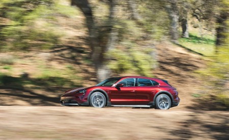 2021 Porsche Taycan 4 Cross Turismo (Color: Cherry Red) Side Wallpapers 450x275 (23)