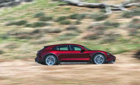 2021 Porsche Taycan 4 Cross Turismo (Color: Cherry Red) Side Wallpapers 450x275 (24)
