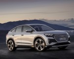 2022 Audi Q4 Sportback e-tron (Color: Florett Silver) Front Three-Quarter Wallpapers  150x120