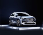 2022 Audi Q4 e-tron (Color: Geyser Blue Metallic) Front Three-Quarter Wallpapers  150x120