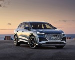 2022 Audi Q4 e-tron (Color: Geyser Blue Metallic) Front Three-Quarter Wallpapers  150x120