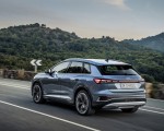 2022 Audi Q4 e-tron (Color: Geyser Blue Metallic) Rear Three-Quarter Wallpapers  150x120