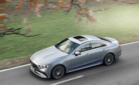 2022 Mercedes-AMG CLS 53 4MATIC+ (Color: Azur Light Blue) Front Three-Quarter Wallpapers 450x275 (2)